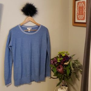 LOFT Supple Blue Sweater with Silver Detailing XS